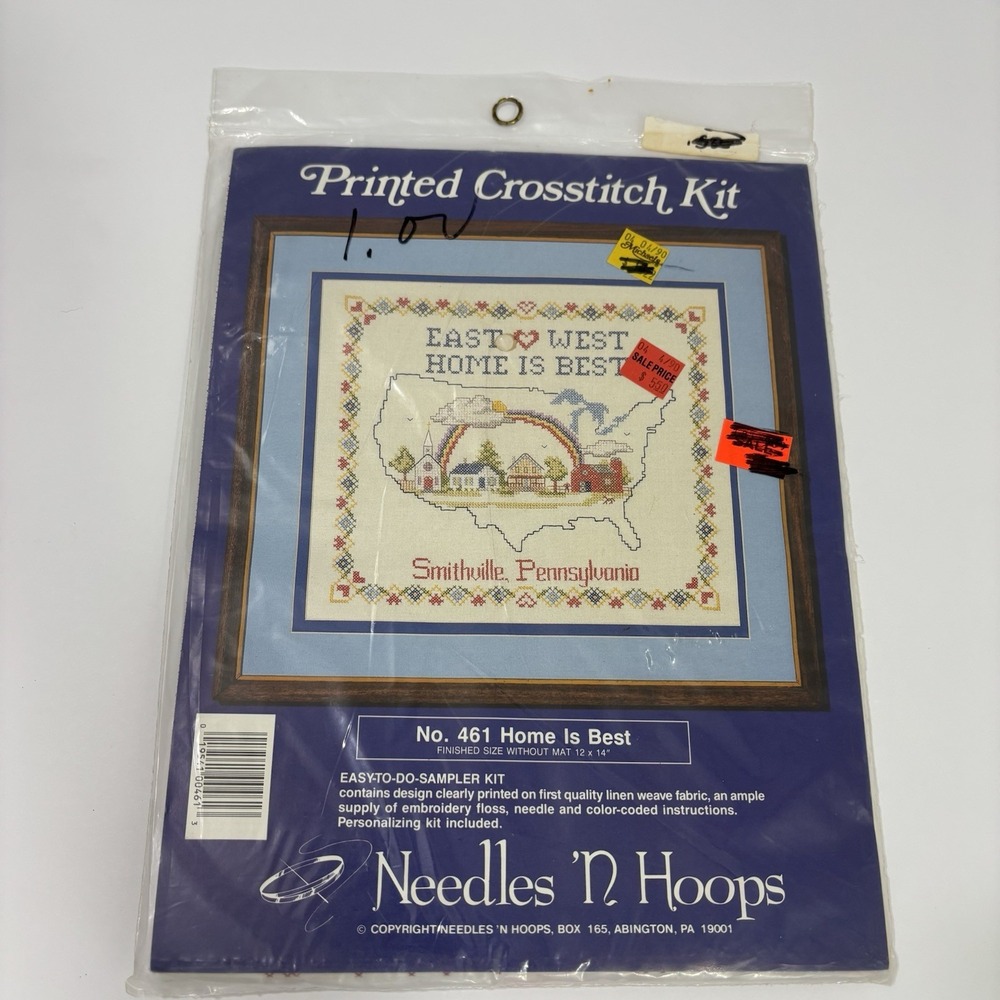 Needles‎ N Hoops Cross Stitch No. 461 Home Is Best New in package